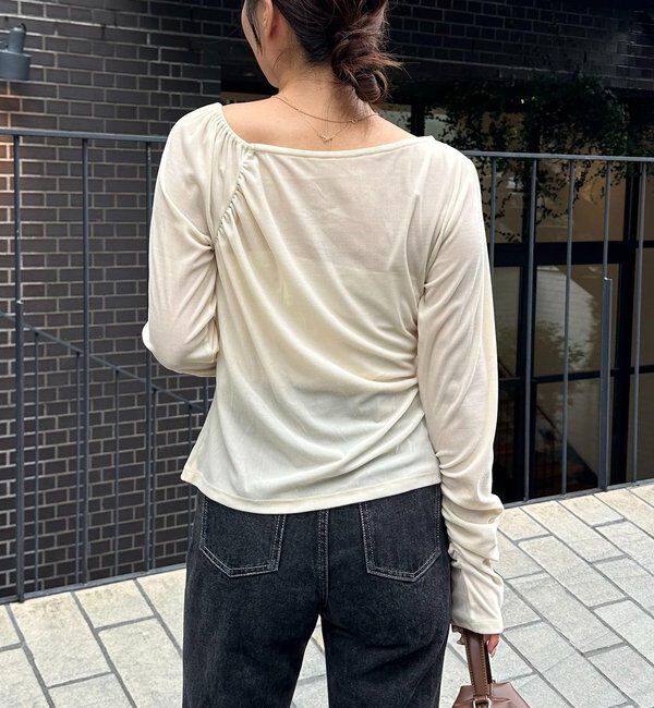  「ベロアアシメトップス」|Tシャツ・カットソー|
