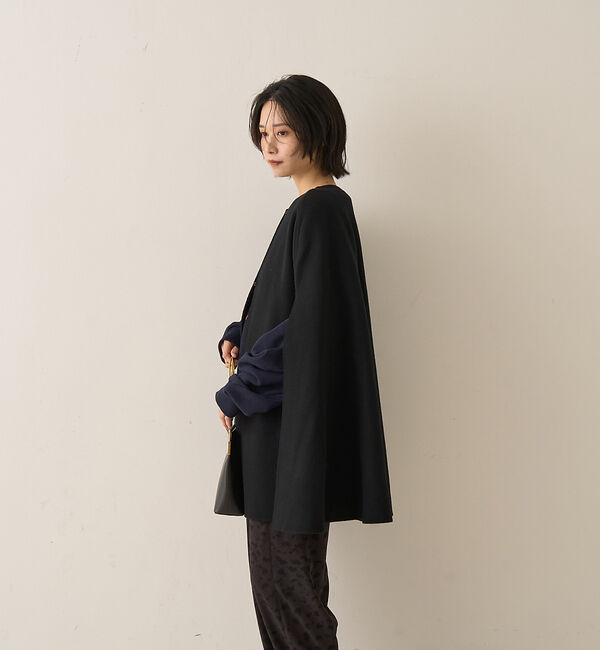 Rouge vif「【ウールSuper110&rsquo;s】リバーマントコート」|ノーカラーコート|