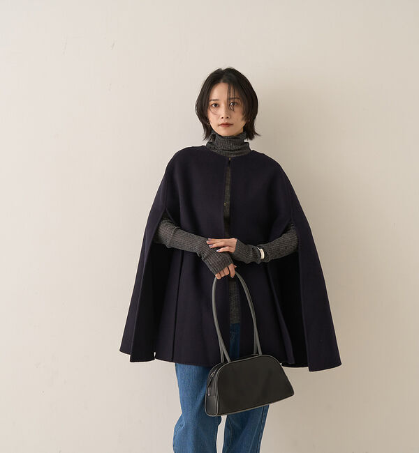 Rouge vif「【ウールSuper110&rsquo;s】リバーマントコート」|ノーカラーコート|