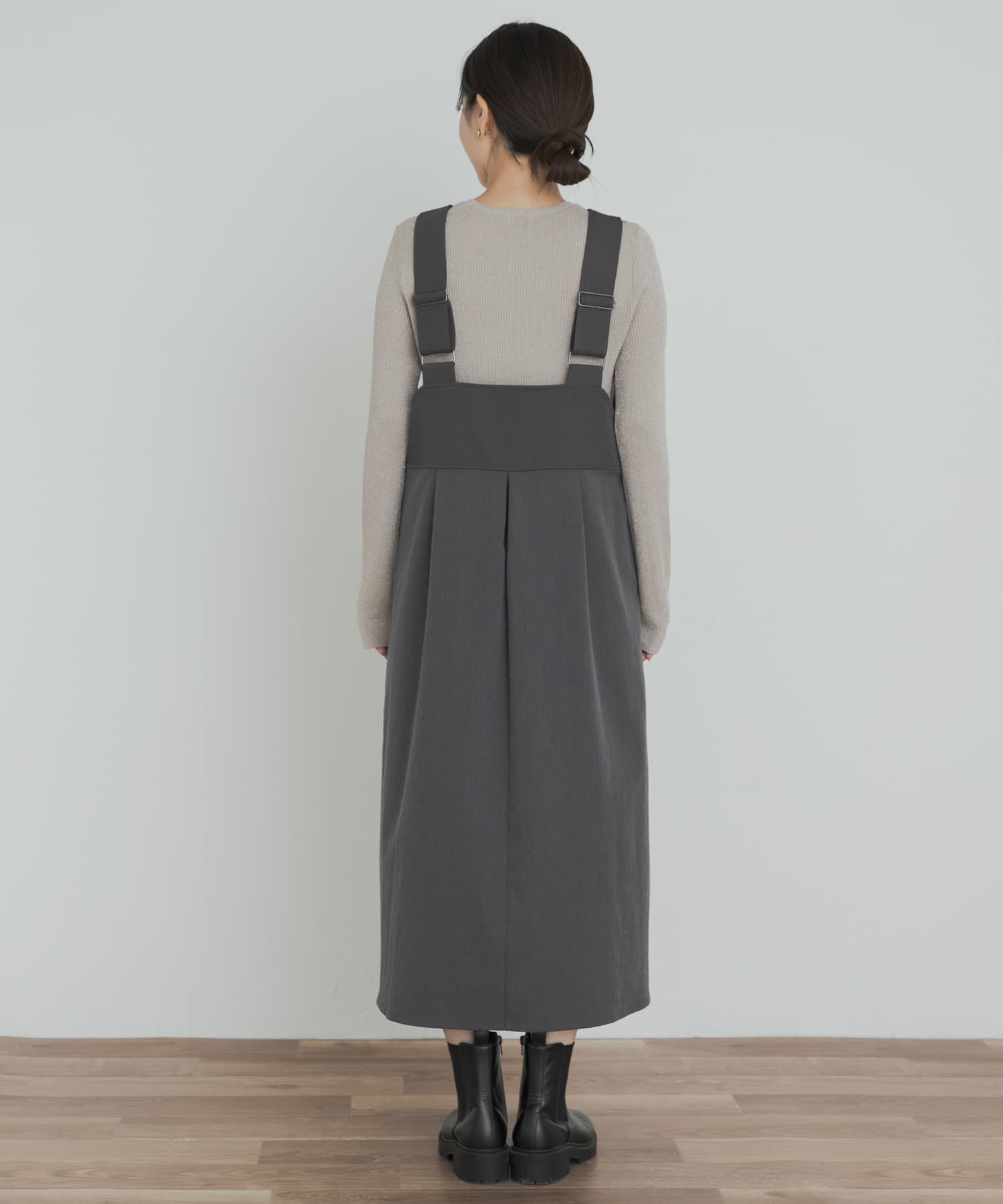 URBAN RESEARCH DOORS「深Uネック切替ジャンパースカート」|ワンピース|