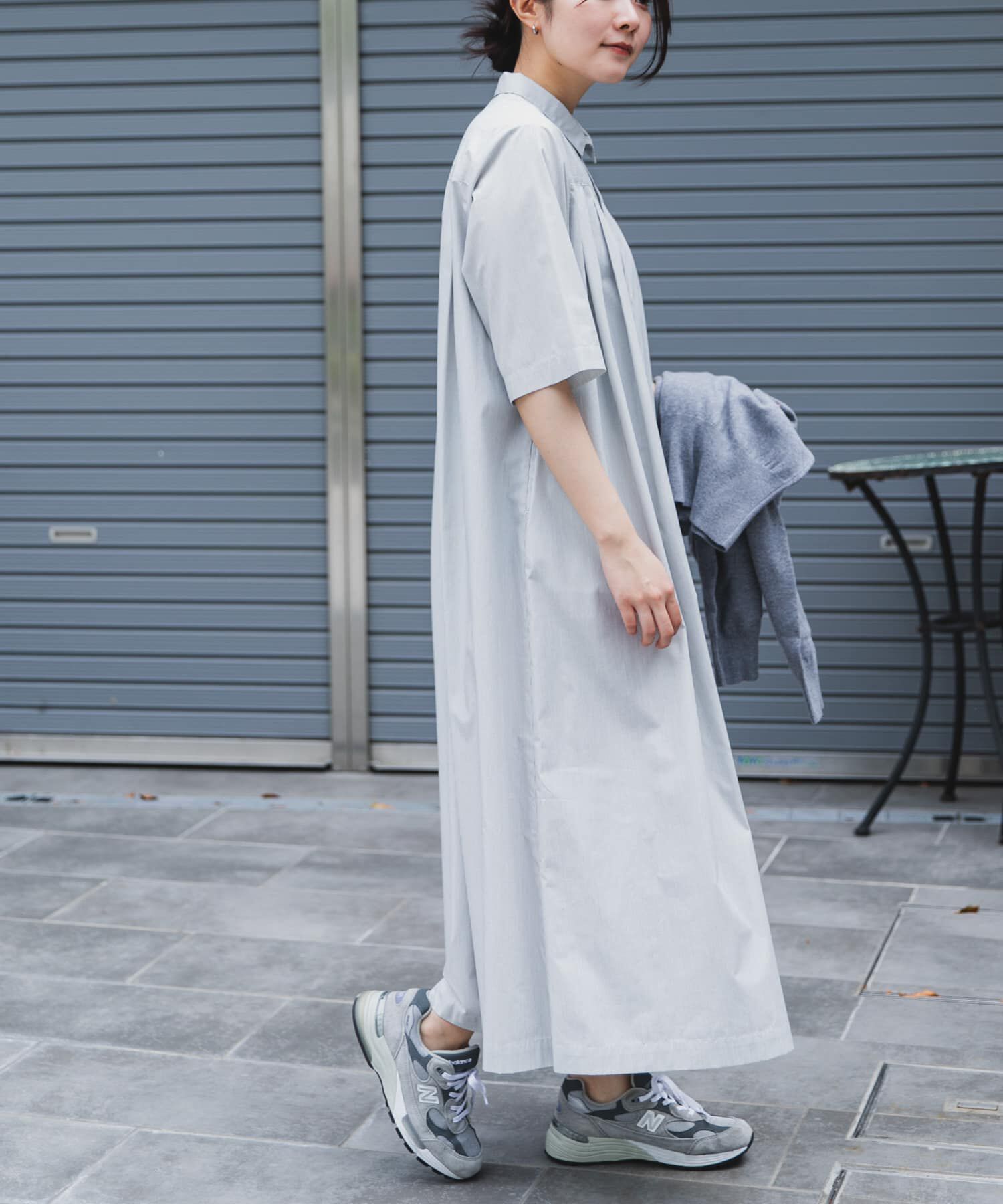 URBAN RESEARCH DOORS「FORK&SPOON　タックシャツワンピース」|ワンピース|