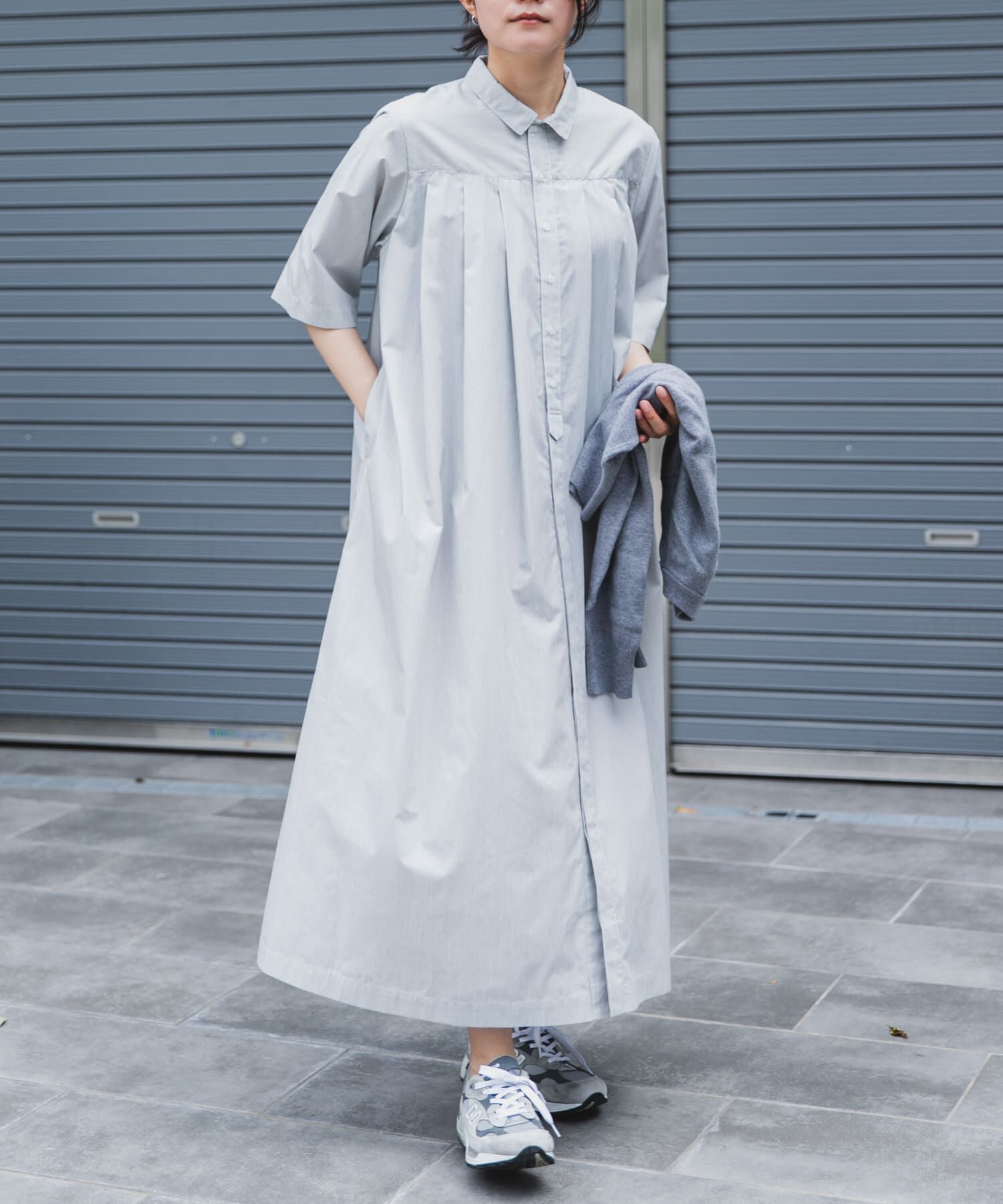 URBAN RESEARCH DOORS「FORK&SPOON　タックシャツワンピース」|ワンピース|