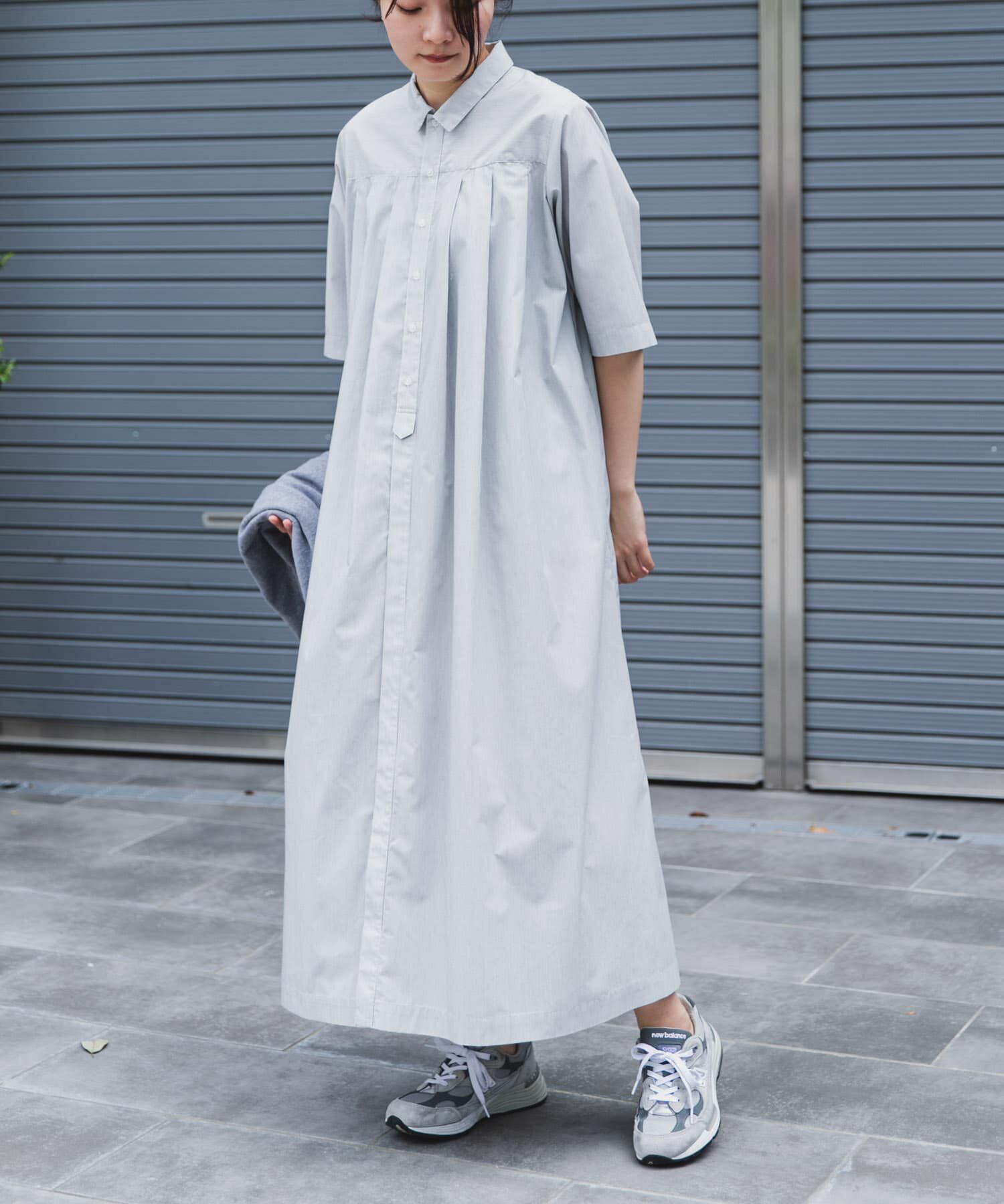 URBAN RESEARCH DOORS「FORK&SPOON　タックシャツワンピース」|ワンピース|
