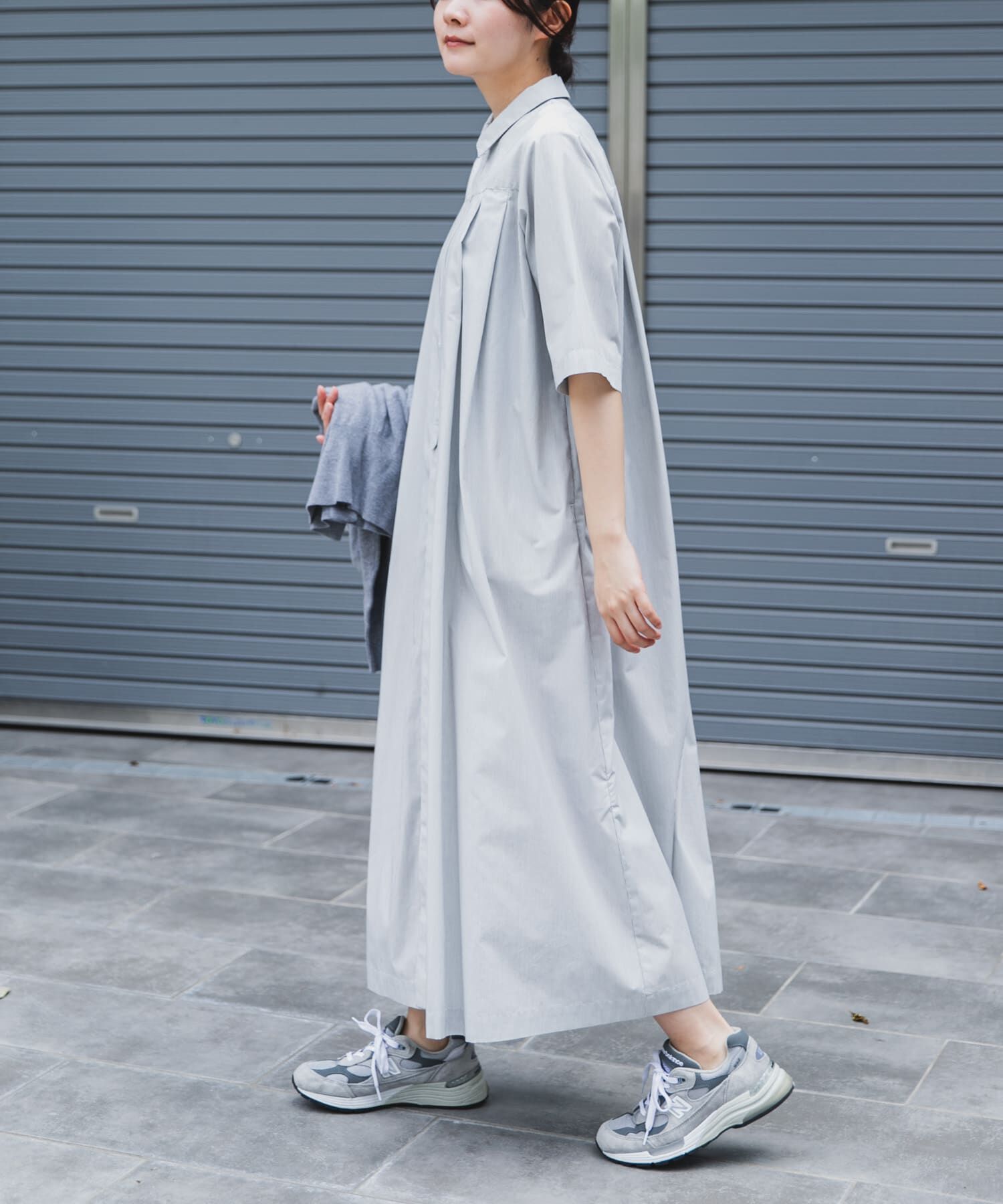 URBAN RESEARCH DOORS「FORK&SPOON　タックシャツワンピース」|ワンピース|
