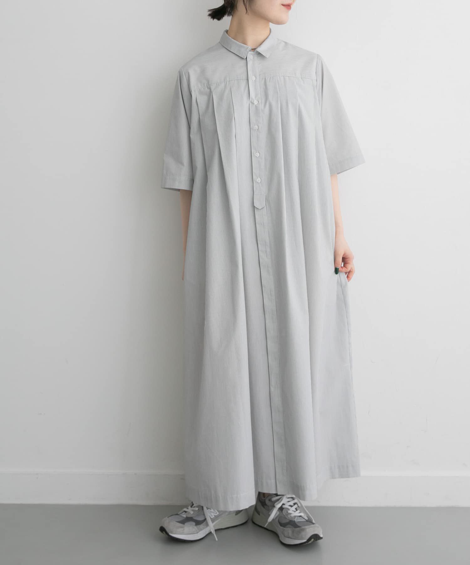 URBAN RESEARCH DOORS「FORK&SPOON　タックシャツワンピース」|ワンピース|