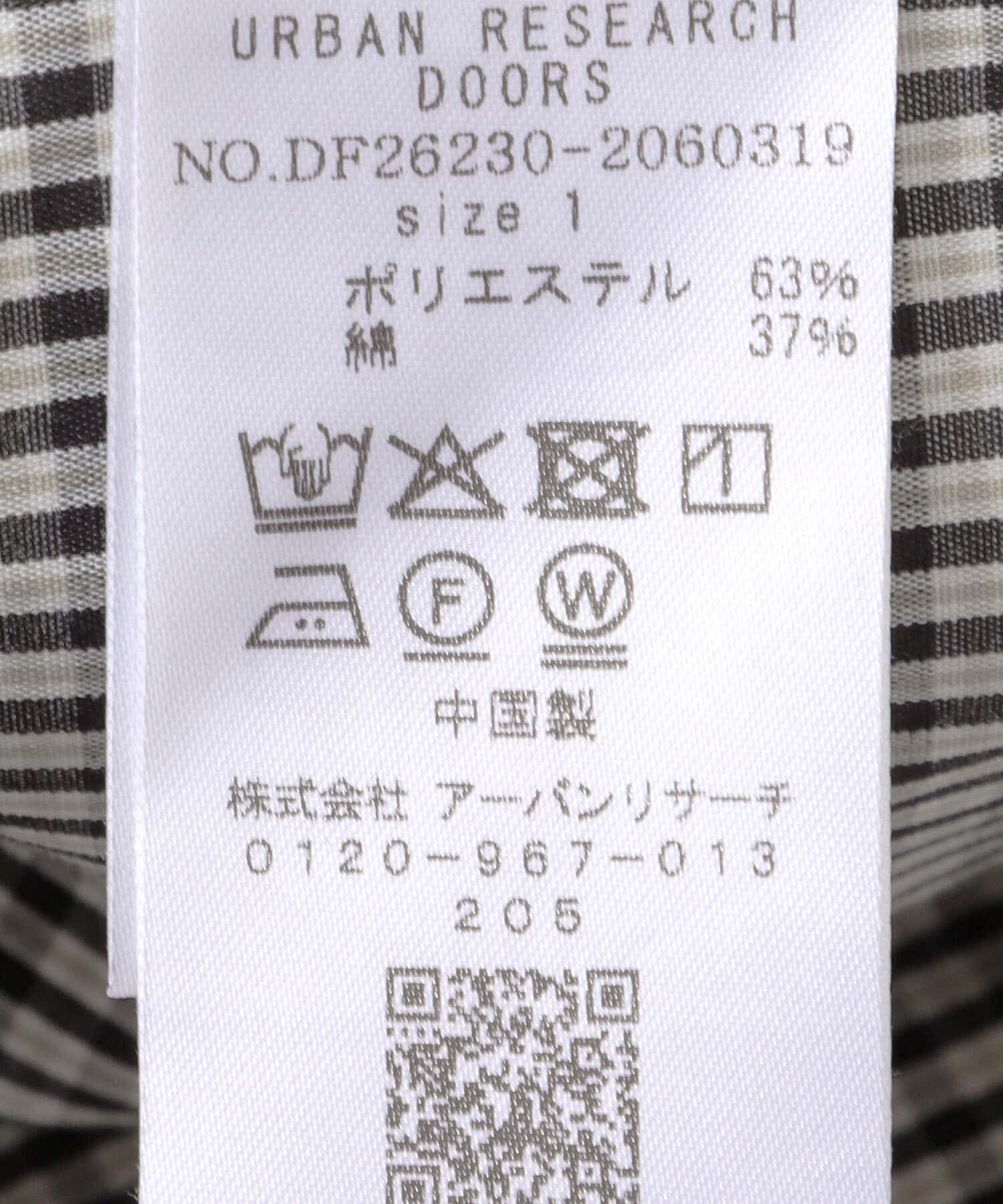 URBAN RESEARCH DOORS「FORK&SPOON　タックシャツワンピース」|ワンピース|