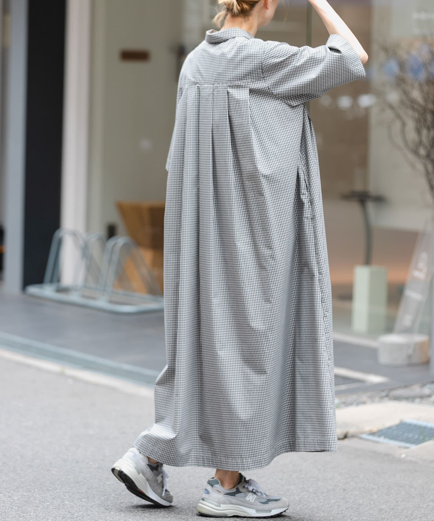 URBAN RESEARCH DOORS「FORK&SPOON　タックシャツワンピース」|ワンピース|