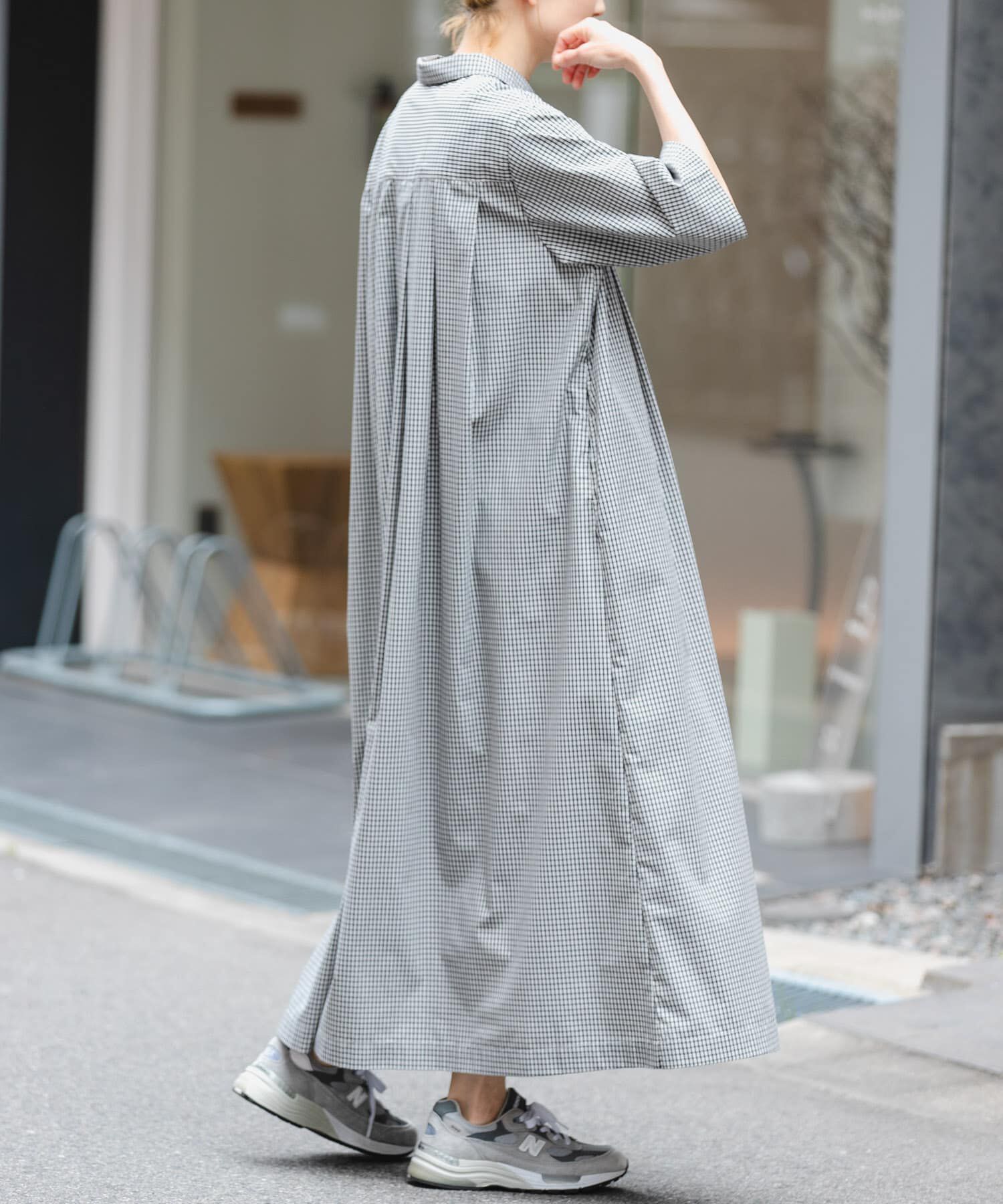 URBAN RESEARCH DOORS「FORK&SPOON　タックシャツワンピース」|ワンピース|