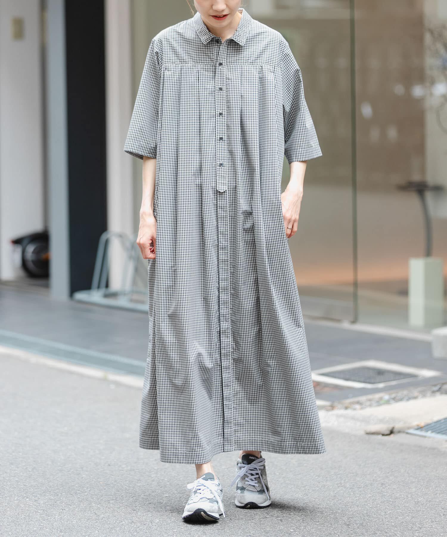 URBAN RESEARCH DOORS「FORK&SPOON　タックシャツワンピース」|ワンピース|