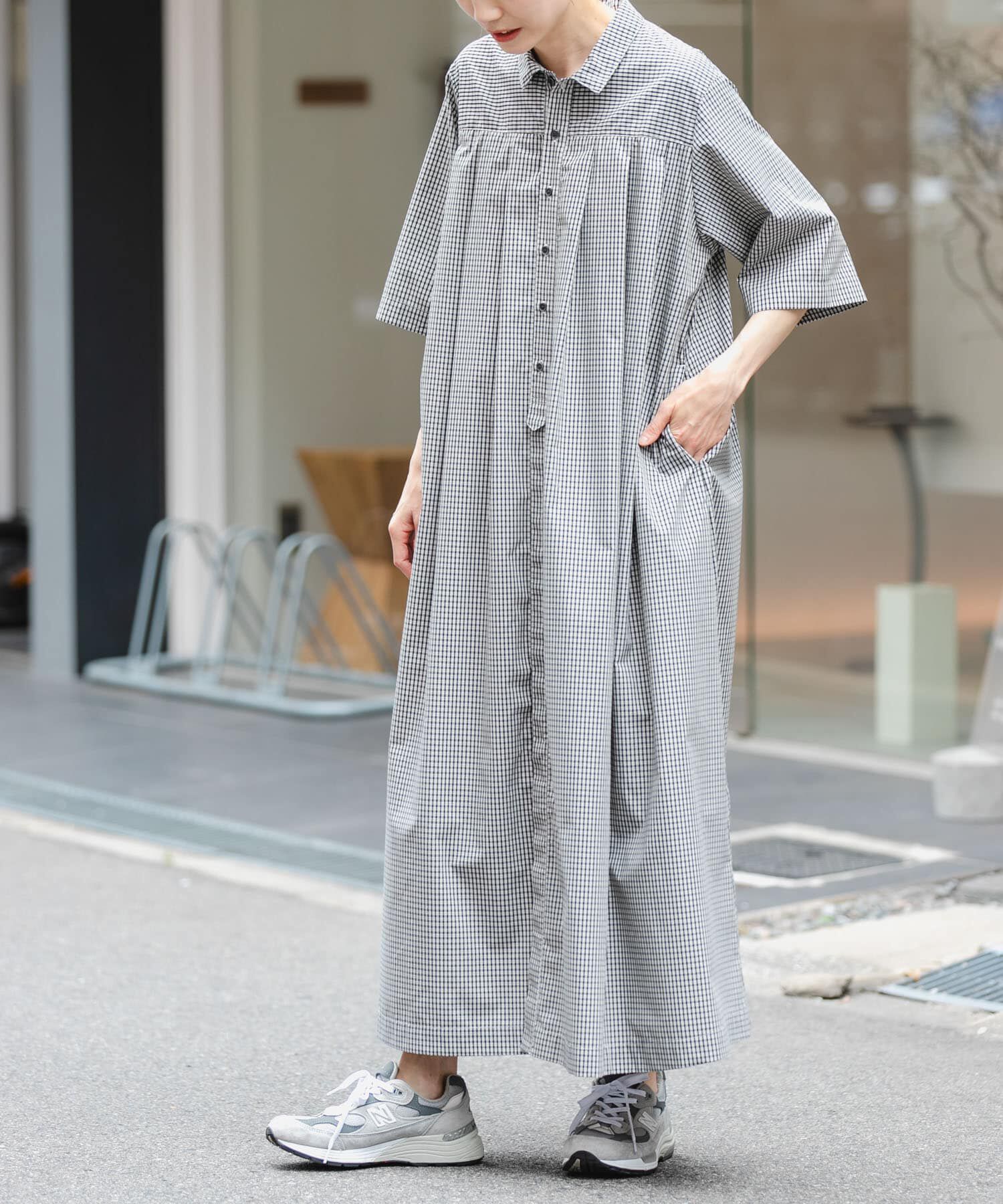 URBAN RESEARCH DOORS「FORK&SPOON　タックシャツワンピース」|ワンピース|