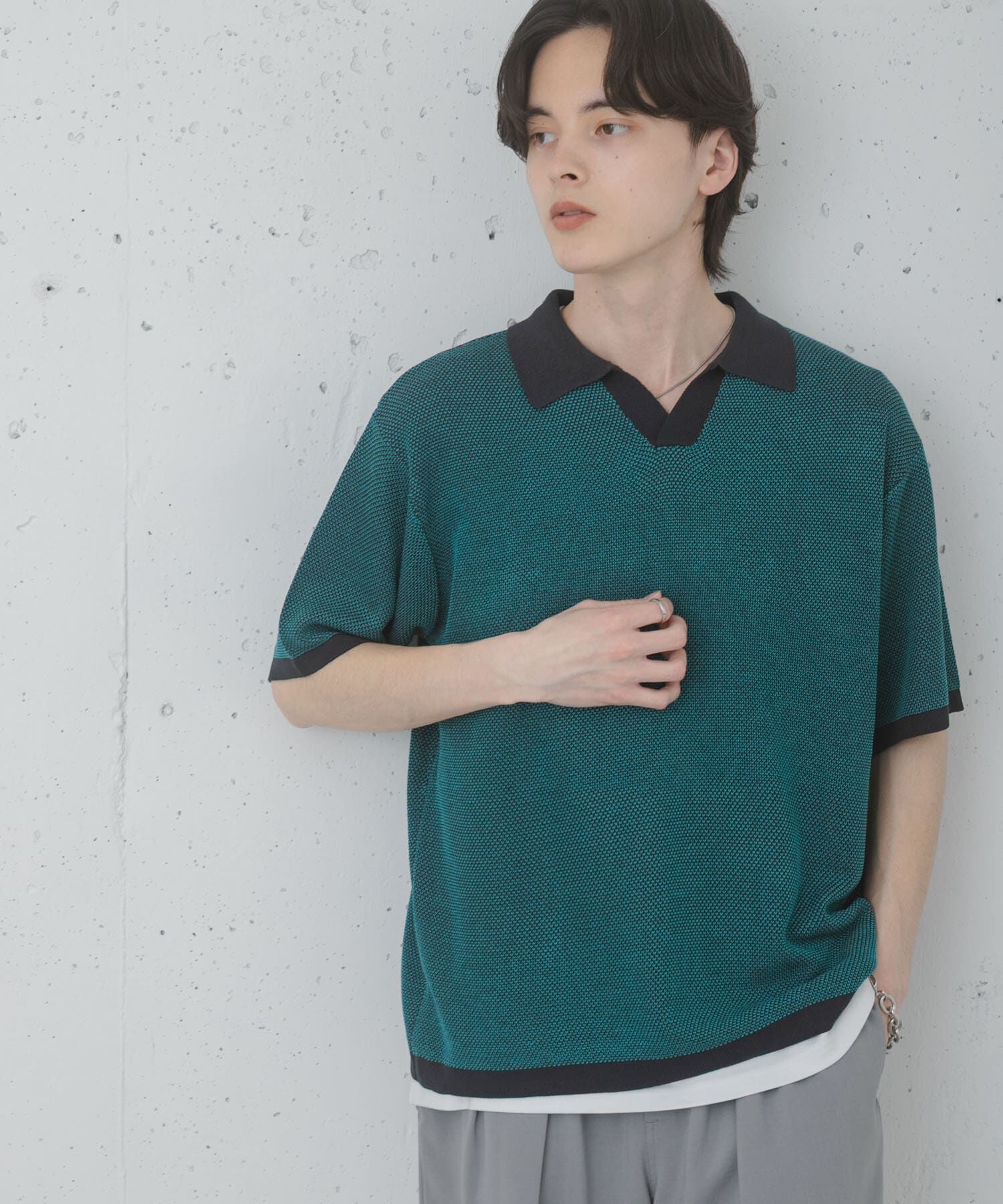 SENSE OF PLACE by URBAN RESEARCH「『洗濯可』ミックススキッパーニット」|ニット・セーター|