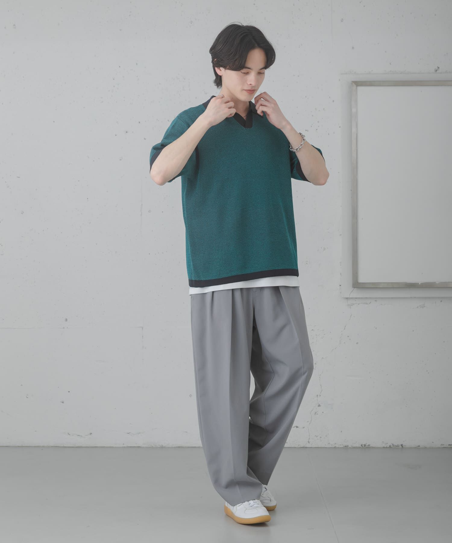 SENSE OF PLACE by URBAN RESEARCH「『洗濯可』ミックススキッパーニット」|ニット・セーター|