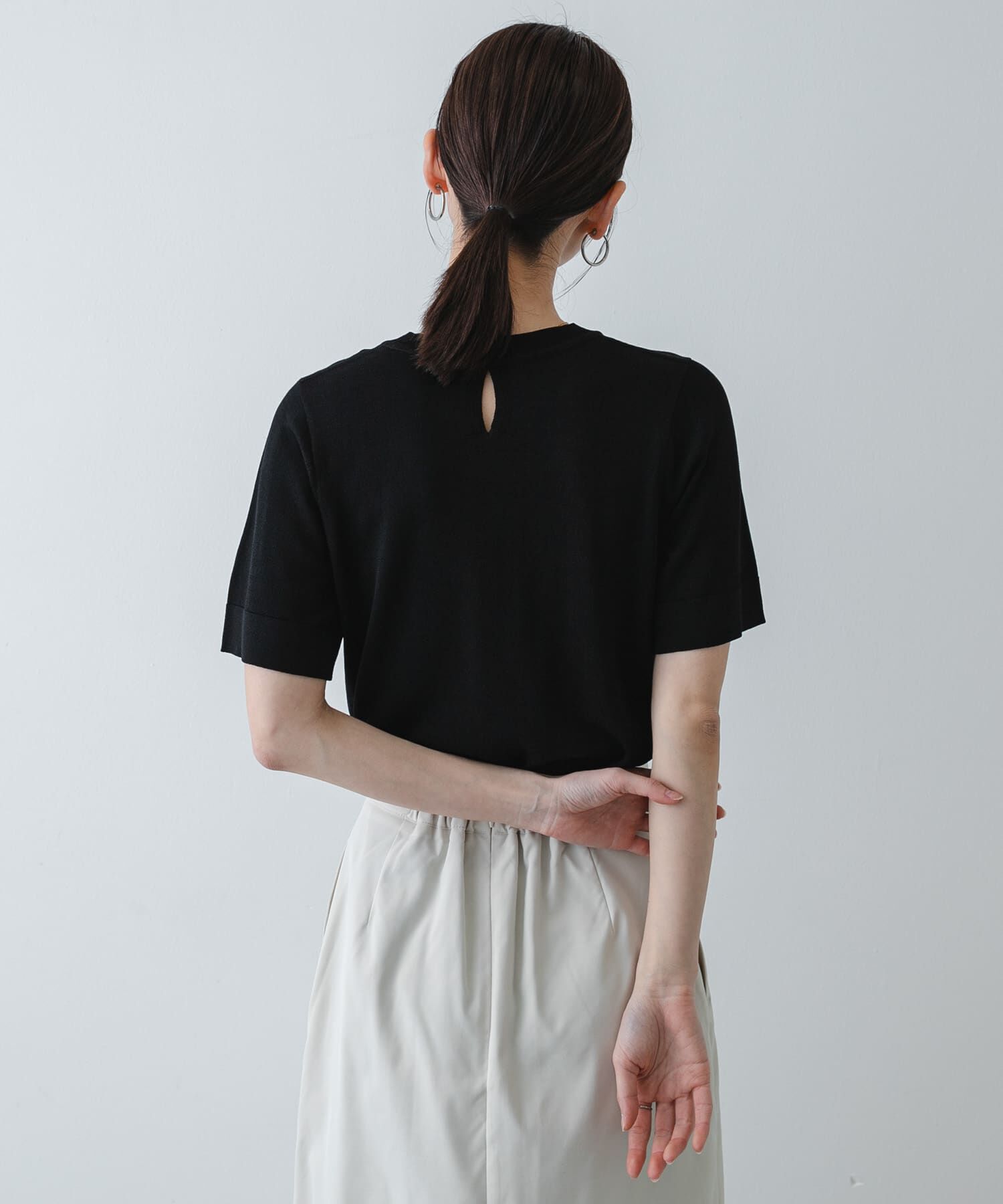 SENSE OF PLACE by URBAN RESEARCH「『洗濯可』プレートツキニットTシャツ(半袖)」|ニット・セーター|