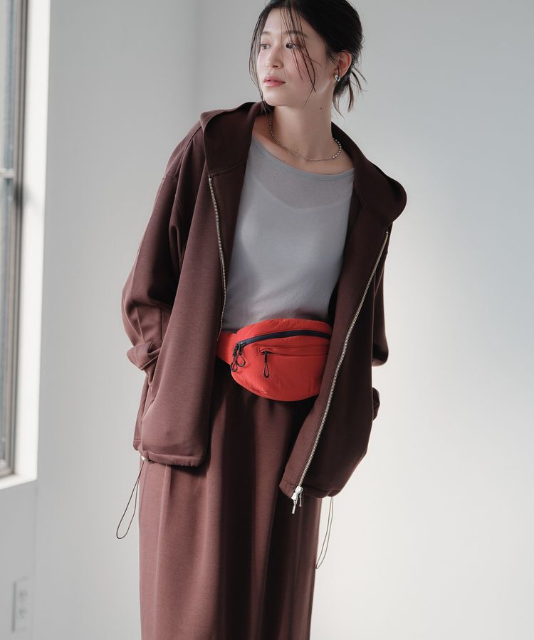 Green Parks「【OTONAパーカー】【WEB限定カラーあり】エアリークッションカットドロストパーカー」|スウェット・ジャージ|Brown