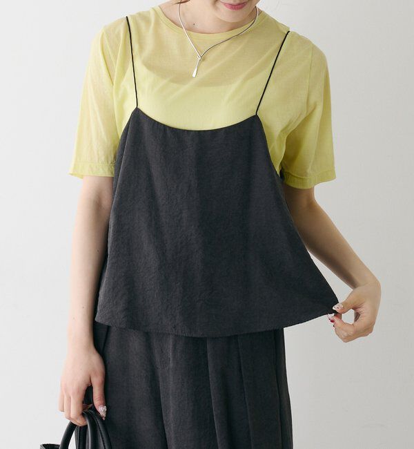  「シアーシンプルTシャツ」|プルオーバー|イエロー
