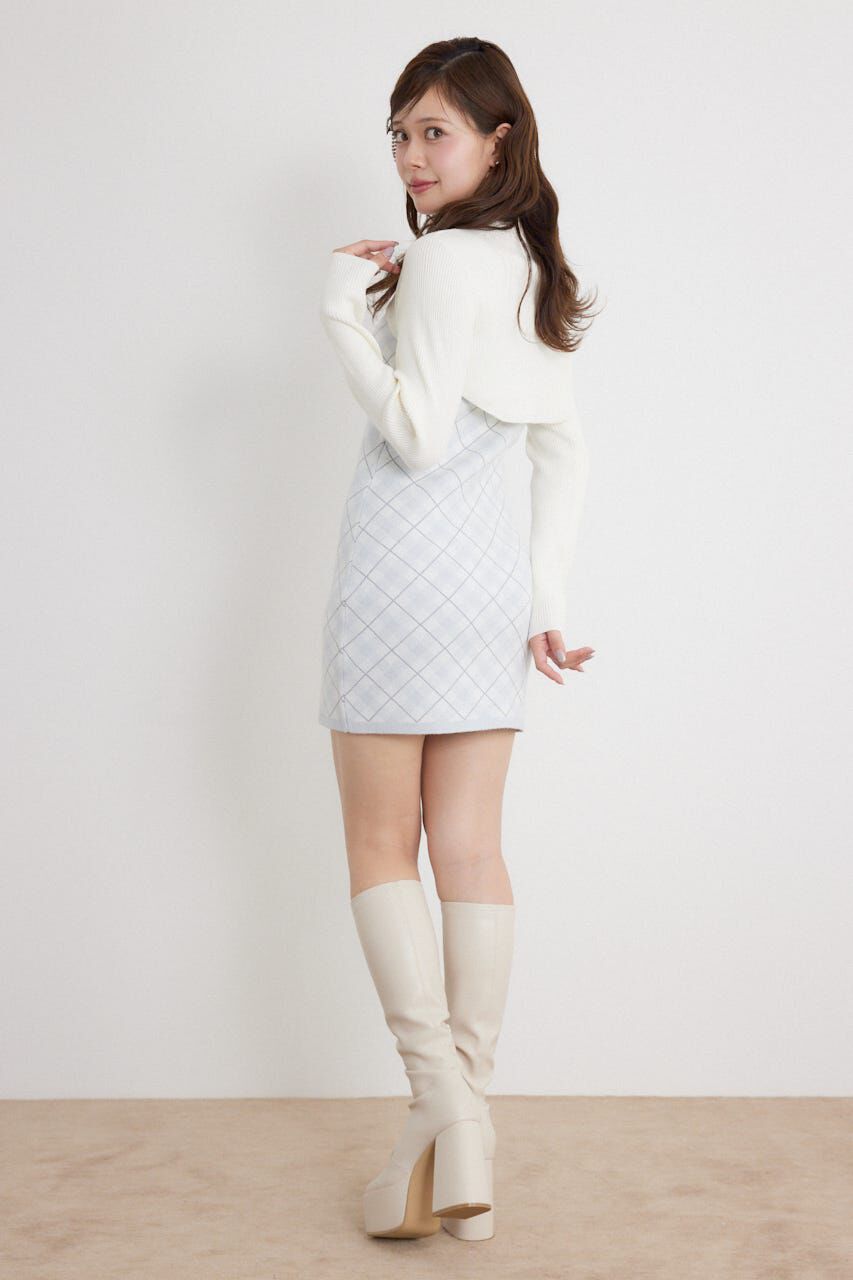 rienda「ハイネックニットセットジャガードミニワンピース」|ワンピース|