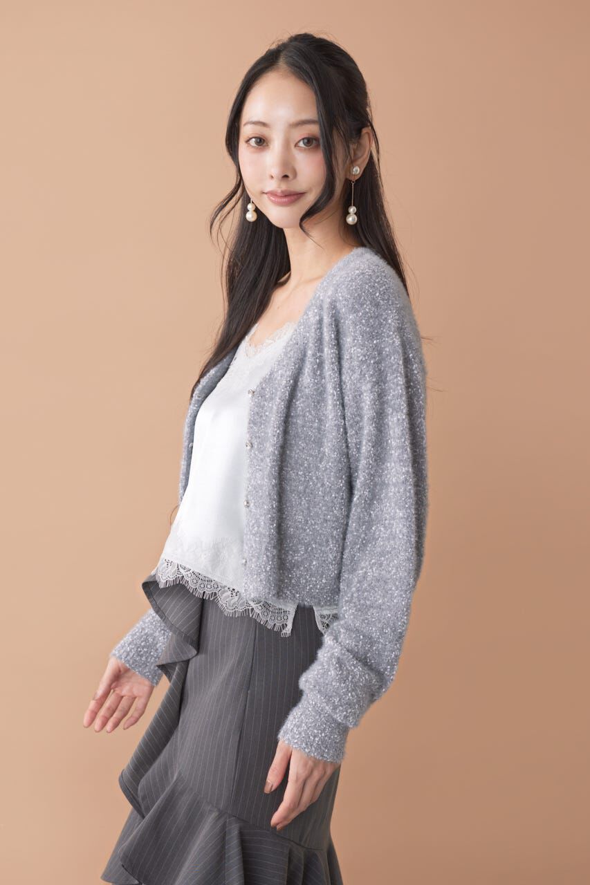 rienda「ミニフラッフィーニットカーディガン」|カーディガン|