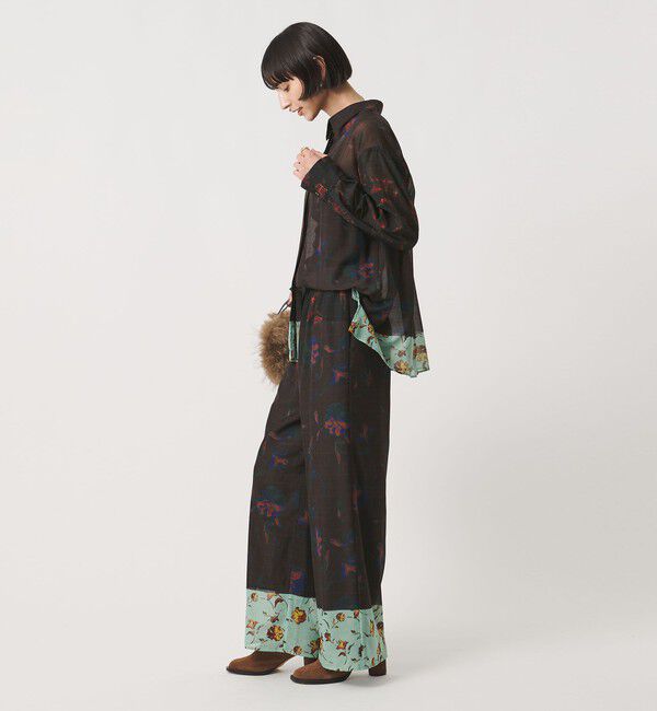 UNITED ARROWS「フラワー パネル プリント パンツ ‐ウォッシャブル‐」|チノ|