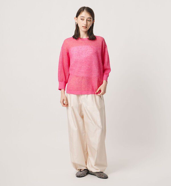 UNITED ARROWS「7分袖 ワッフル ニット」|ニット・セーター|