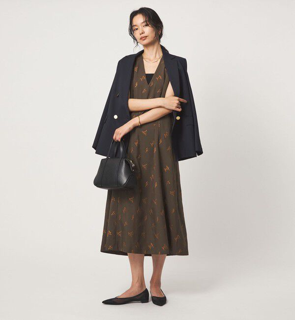UNITED ARROWS green label relaxing「［size SHORTあり］ラメ エンブロイダリー ジャンパースカート」|ジャンパースカート|DK.BROWN