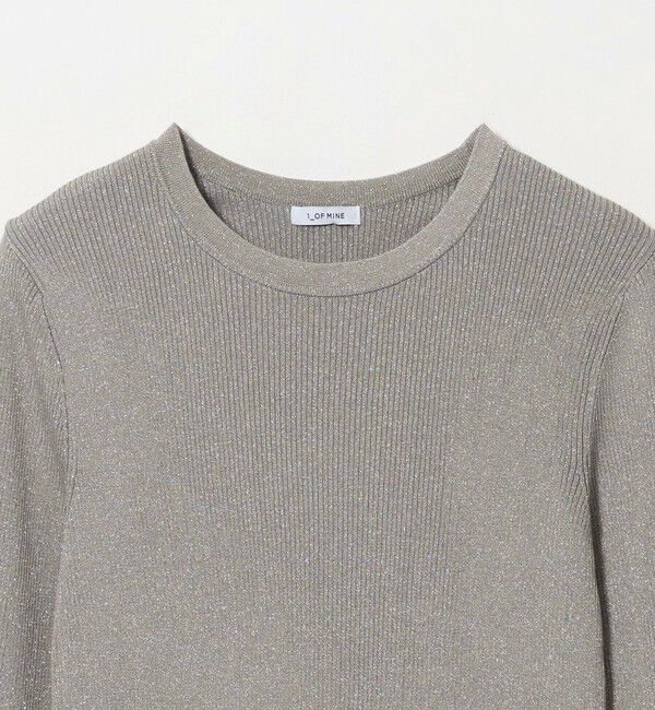UNITED ARROWS green label relaxing「＜1_OF MINE＞ラメ リブ クルーネック ロングスリーブ プルオーバー ニット」|ニット・セーター|