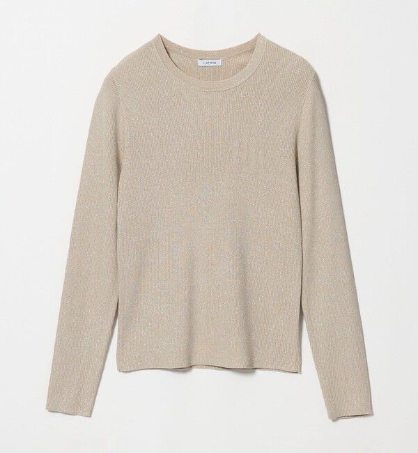 UNITED ARROWS green label relaxing「＜1_OF MINE＞ラメ リブ クルーネック ロングスリーブ プルオーバー ニット」|ニット・セーター|