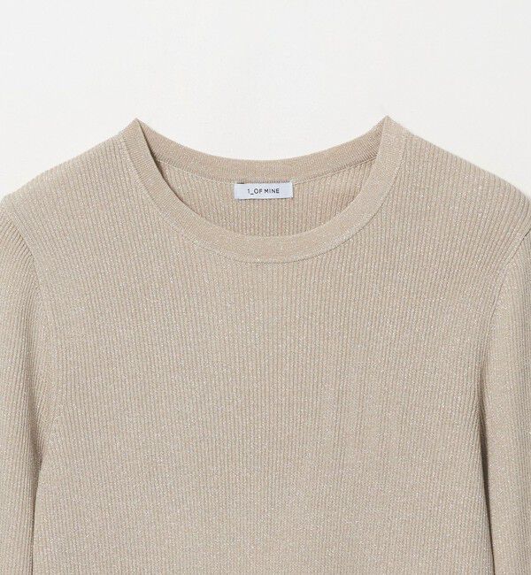 UNITED ARROWS green label relaxing「＜1_OF MINE＞ラメ リブ クルーネック ロングスリーブ プルオーバー ニット」|ニット・セーター|