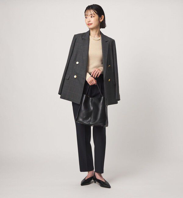 UNITED ARROWS green label relaxing「＜1_OF MINE＞ラメ リブ クルーネック ロングスリーブ プルオーバー ニット」|ニット・セーター|