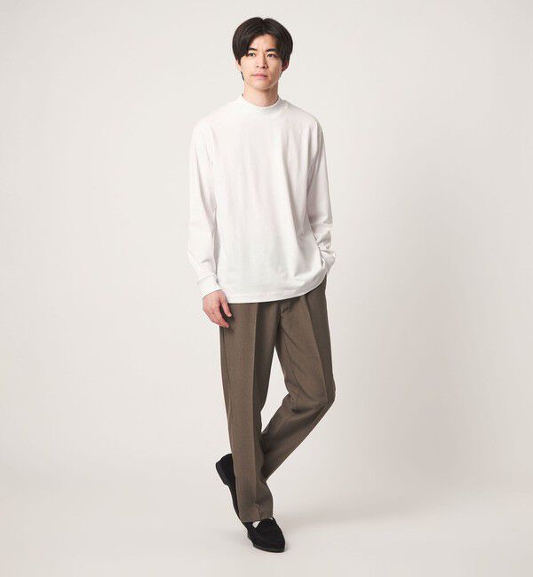 UNITED ARROWS green label relaxing「ロングファイバー クリア モックネック 長袖 Tシャツ カットソー」|Tシャツ・カットソー|