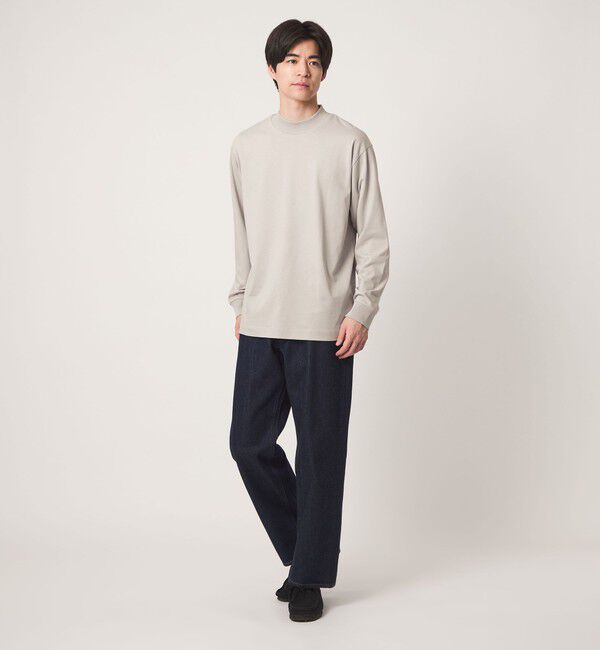 UNITED ARROWS green label relaxing「ロングファイバー クリア モックネック 長袖 Tシャツ カットソー」|Tシャツ・カットソー|