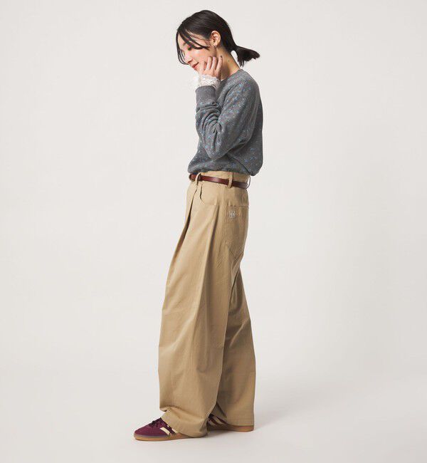 UNITED ARROWS green label relaxing「【WEB限定】＜at ease＞ワッフル ヘンリーネック  フラワープリント カットソー」|Tシャツ・カットソー|