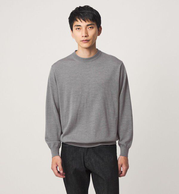 UNITED ARROWS green label relaxing「SUPER 120S ハイゲージ クルーネック ニット」|ニット・セーター|