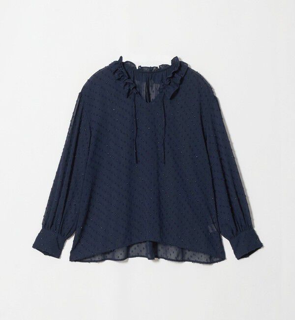 UNITED ARROWS green label relaxing「シアー フリルネック ブラウス」|シャツ・ブラウス|