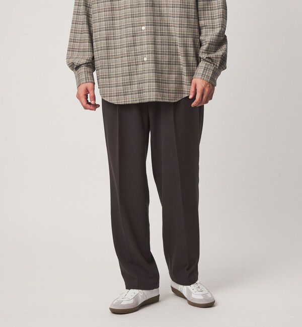 UNITED ARROWS green label relaxing「TRカルゼ 裏起毛 オルマイ ワイド パンツ W3 -2WAYストレッチ-」|その他|DK.BROWN