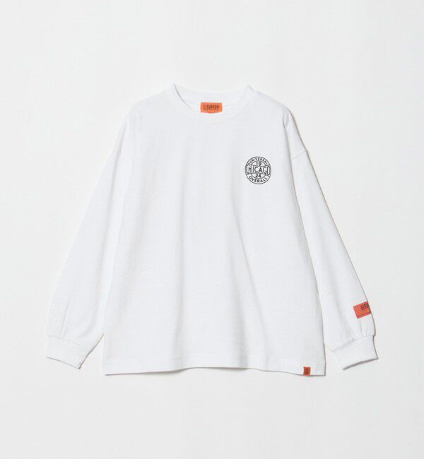 UNITED ARROWS green label relaxing「【別注】＜UNIVERSAL OVERALL＞グラフィック ロングスリーブ Tシャツ / キッズ  140cm-160cm」|Tシャツ・カットソー|WHITE