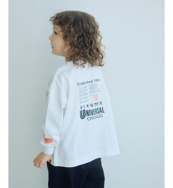 UNITED ARROWS green label relaxing「【別注】＜UNIVERSAL OVERALL＞グラフィック ロングスリーブ Tシャツ / キッズ 110cm-130cm」|Tシャツ・カットソー|