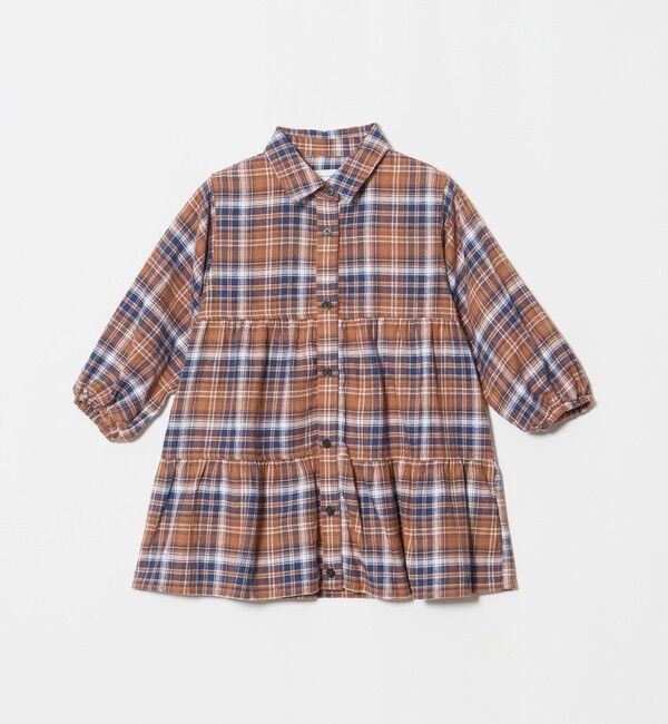 UNITED ARROWS green label relaxing「チェック ティアードワンピース / キッズ 100cm-160cm」|ワンピース|