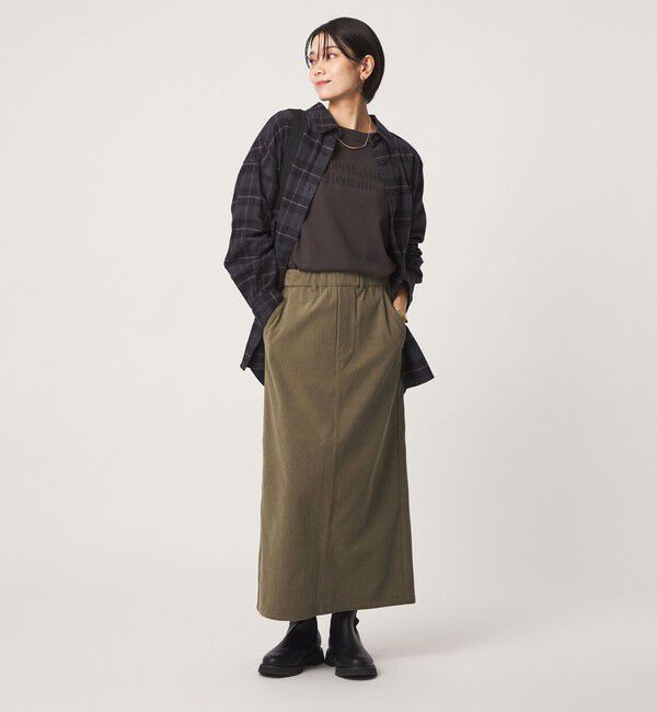 UNITED ARROWS green label relaxing「［size SHORT/TALLあり］オルマイ コール スカート マシンウォッシャブル ストレッチ」|タイト|