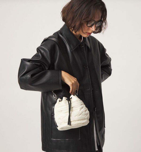 UNITED ARROWS green label relaxing「【WEB限定】＜PARTE＞キルティング ドロストバッグ ミニ / ショルダーバッグ はっ水」|ショルダー・メッセンジャー|