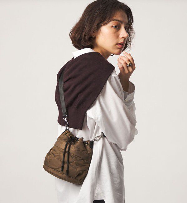 UNITED ARROWS green label relaxing「【WEB限定】＜PARTE＞キルティング ドロストバッグ ミニ / ショルダーバッグ はっ水」|ショルダー・メッセンジャー|MOCA