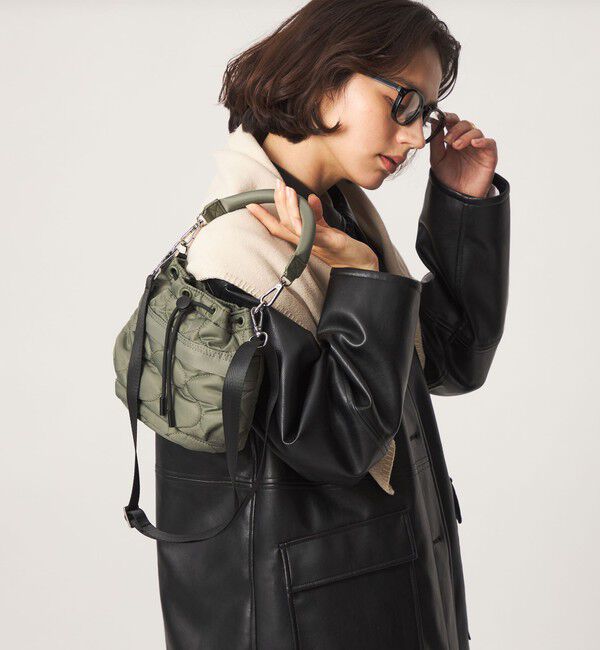 UNITED ARROWS green label relaxing「【WEB限定】＜PARTE＞キルティング ドロストバッグ ミニ / ショルダーバッグ はっ水」|ショルダー・メッセンジャー|