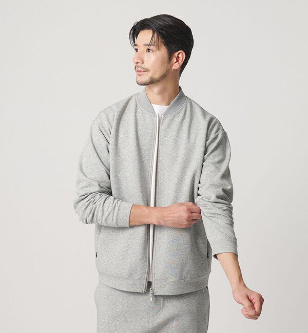 BEAUTY&YOUTH UNITED ARROWS「【WEB限定 WARDROBE SMART】ダブルニット ジップブルゾン/セットアップ対応【抗菌・防臭】」|ブルゾン・スタジャン|