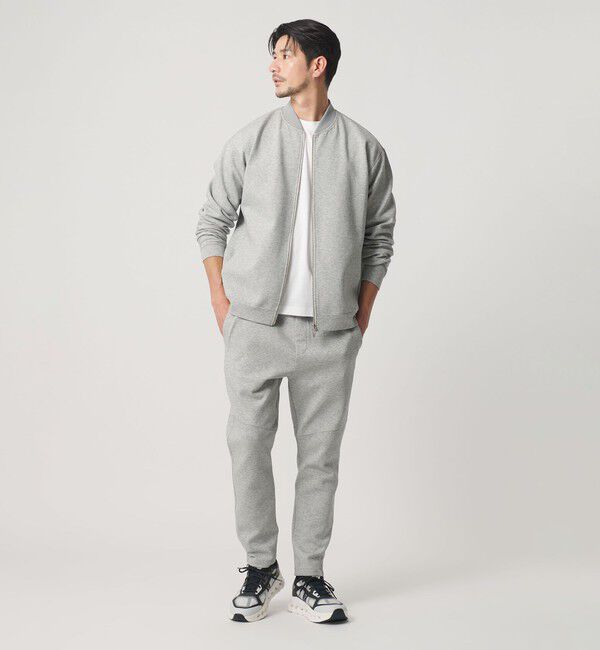BEAUTY&YOUTH UNITED ARROWS「【WEB限定 WARDROBE SMART】ダブルニット ジップブルゾン/セットアップ対応【抗菌・防臭】」|ブルゾン・スタジャン|
