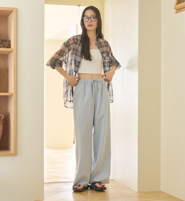 BEAUTY&YOUTH UNITED ARROWS「【WEB限定】オンブレーチェック シアーバンドカラーシャツ ウォッシャブル」|シャツ・ブラウス|