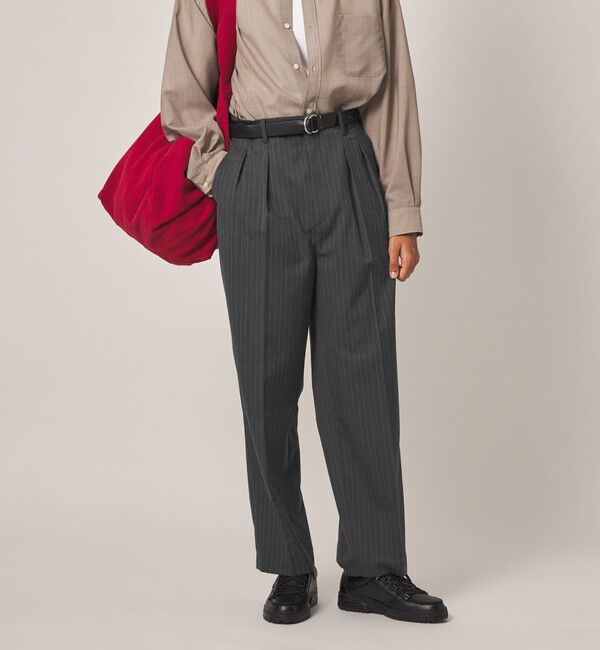 STEVEN ALAN「＜Steven Alan＞ TW ストライプ イン ツープリーツ ドレス トラウザーズ II」|スラックス|
