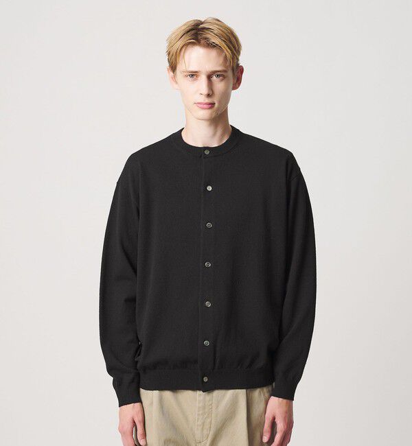 BEAUTY&YOUTH UNITED ARROWS「フェザーヤーン クルーネック カーディガン ウォッシャブル」|カーディガン|