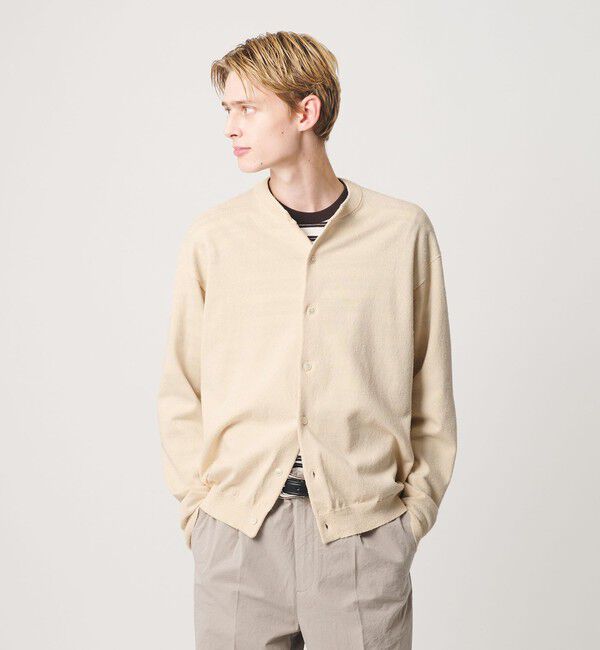 BEAUTY&YOUTH UNITED ARROWS「フェザーヤーン クルーネック カーディガン ウォッシャブル」|カーディガン|