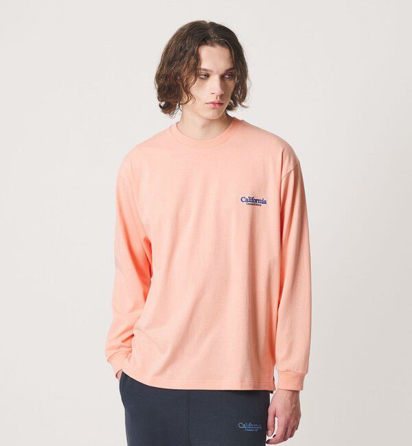 California General Store「＜CGS.＞オーガニック コットン ロングスリーブ ロゴ Tシャツ」|Tシャツ・カットソー|ORANGE