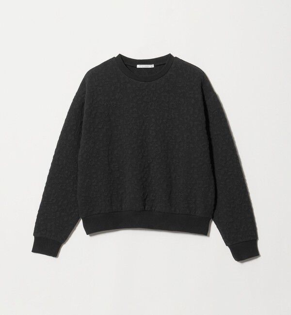 BEAUTY&YOUTH UNITED ARROWS「フラワーレオパード ジャガード クルーネック プルオーバー」|Tシャツ・カットソー|BLACK