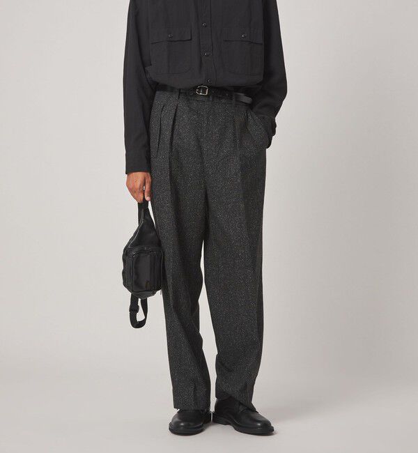 STEVEN ALAN「＜Steven Alan＞ ネップ ヘリンボーンツイード イン ツープリーツ ドレス トラウザーズ II」|スラックス|